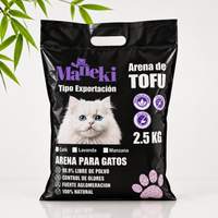 Arena de Tofu Biodegradable para Gatos Aroma Café 2,5 kg